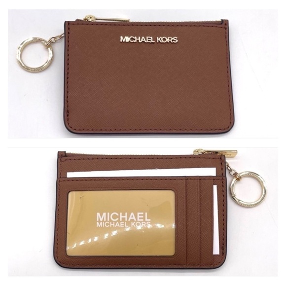 Michael Kors Top Zip Coinpouch w/ID Brown (NWT) - Picture 2 of 5